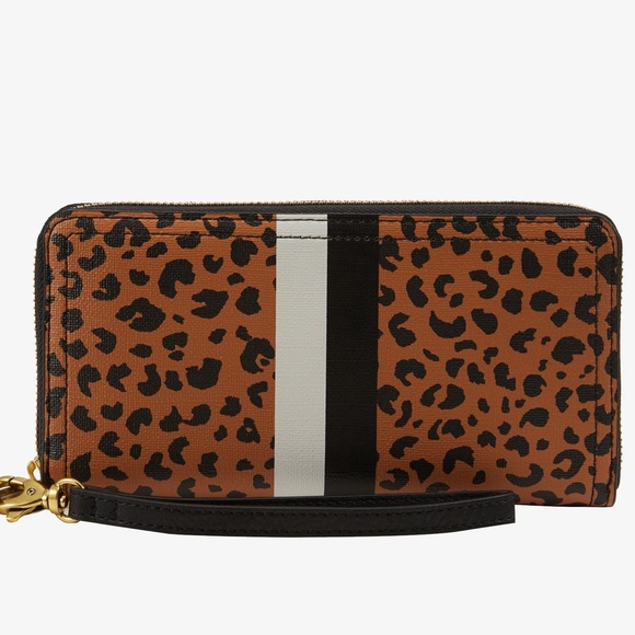 FOSSIL Animal Print Wallet Wristlet - Picture 4 of 8
